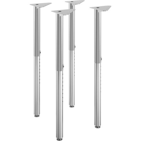 HON Leg Post, Adjustable, 1"Dia x 25"-35"H, 4/CT, Platinum 4PK HONB4LEGT1